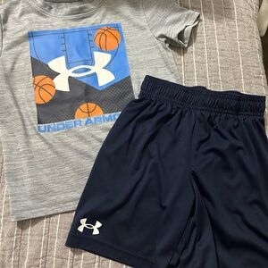 Under Armour Kids' Gray and Navy Sports Outfit